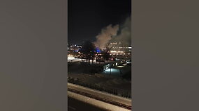 Lvivo gatvėje, Vilniuje dega namas
