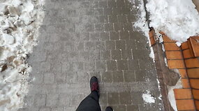 Vilniaus &scaron;aligatviai pavirto čiuožykla