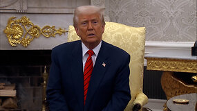 Donaldas Trumpas apie Putino pasisakymus dėl paliaubų: &bdquo;A&scaron; su juo pasikalbėsiu&ldquo;