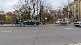 Avarija Vilniuje: užvažiavo ant paspirtukų