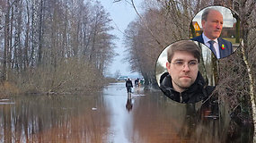 Žalgirių kaimas Šilutės rajone: į namus – per potvynio vandenį