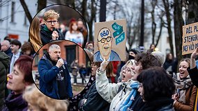 Kaune – protestas prieš V.Matijošaitį: „Linkime tau išeiti iš Rusijos“