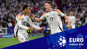 „EURO futbolas 2024“: vokiečių šou, ispanų ir kroatų mūšis bei... bėdos dėl „PlayStation“