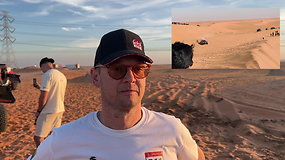 Įspūdingas Vyto Bilinsko užfiksuotas vaizdas – vos nesusidūrė dvi Dakaro įžymybės