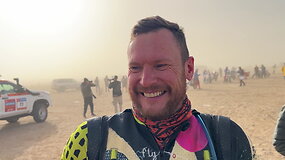 Gediminas &Scaron;atkus prie&scaron; maratono startą: &bdquo;Jei sutiksiu lietuvius, būtinai sustosiu&ldquo;
