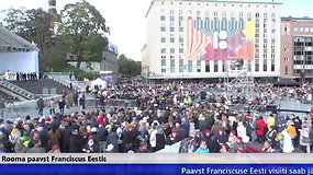 Popiežiaus vizitas: vakarinės šv. mišios Talino Laisvės aikštėje