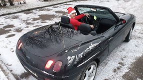 Kalėdinis pasivažinėjimas Širvintose kabrioletu „Fiat Barchetta“