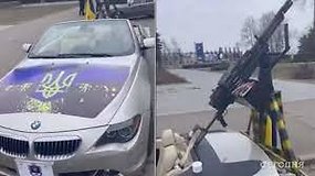 BMW, ginkluotas kulkosvaidžiu, Ukrainoje, Mykolajive