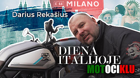 Diena Italijoje motociklu: žemaiti&scaron;kai kalbantis žinomas motociklų mechanikas Darius Reka&scaron;ius-Guris