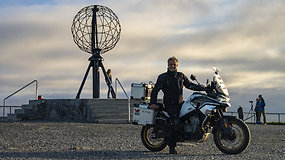 Per 25 valandas K.Mieliauskas motociklu nukeliavo į Nordkapą