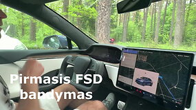 &bdquo;Tesla&ldquo; Full-Self Driving (FSD) Supervised funkcijos testas: kas veikia puikiai, o kur reikia patobulėti?
