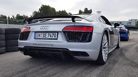 „Audi R8 V10“ bandymai Bikerniekų trasoje