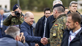 Vokietijos kancleris O.Scholzas Pabradėje: tai didžiausios pratybos nuo Šaltojo karo laikų