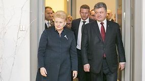 Dalia Grybauskaitė Vilniuje pasitiko Petro Porošenką