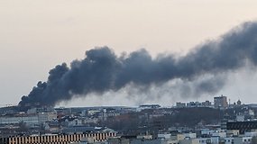 Vilniuje trečiadienio vakarą kilo didžiulis gaisras