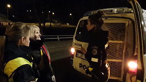 Policijos pareigūnų ir moters konfliktas Vilniuje