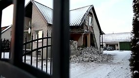 Raseinių rajone sprogimas sugriovė trijų asmenų šeimos namą
