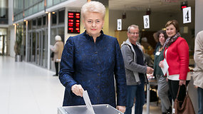 Dalia Grybauskaitė atidavė balsą prezidento rinkimuose: „Balsavau už geriausią“