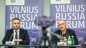 G.Landsbergio ir M.Chodorkovskio spaudos konferencija po Vilniaus Rusijos forumo