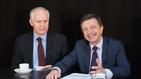15min.lt konferencijos įdomiausi epizodai - KTU rektorius Petras Baršauskas ir MRU rektorius Algirdas Monkevičius