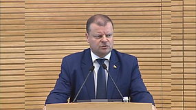 Saulius Skvernelis Seime aiškinosi dėl sunaikinto įrašo