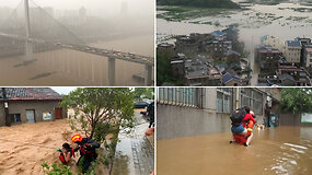 Kinijoje potvyniai pasiglemžė daugiau kaip du &scaron;imtus gyvybių