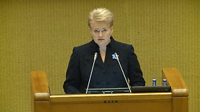 Dalios Grybauskaitės kalba iškilmingame Sausio 13-osios minėjime Seime