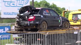 „Subaru Impreza“ ir „Mazda RX8“ avarija „Autoplius Fast Lap“ lenktynėse