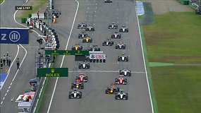 Vokietijos „Grand Prix“ lenktynėse pergalę iškovojo Lewisas Hamiltonas