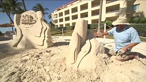 Floridos paplūdimyje – smėlio skulptūrų festivalis