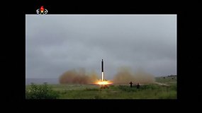 Šiaurės Korėjos paleistos raketos nukrito Japonijos vandenyse