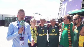 Lietuvos sirgaliai Tel Avive siunčia linkėjimus gimtadienį švenčiančiam Mantui Kalniečiui!