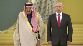 Saudo Arabijos karalius Maskvoje susitiko su Vladimiru Putinu