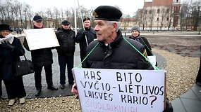 Diskusijos per mitingą Lukiškių aikštėje: „Mėšlo krūvai jūs prilyginat partizanus?“