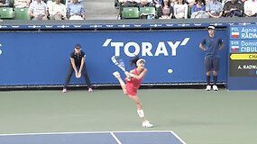Agnieszka Radwanska pelnė puikų ta&scaron;ką Japonijos turnyro pusfinalyje