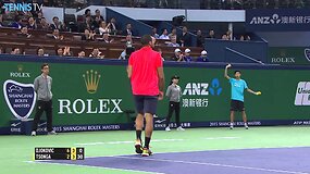 Jo Wilfriedas Tsonga pelnė gražų ta&scaron;ką &Scaron;anchajuje