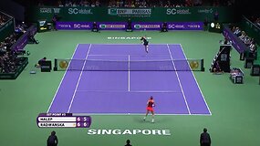 Gražus Agnieszkos Radwanskos ta&scaron;kas Singapūre