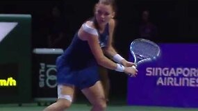 Agnieszka Radwanska pelnė gražų ta&scaron;ką WTA Finals pusfinlayje