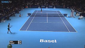 Rafaelio Nadalio gražus ta&scaron;kas Bazelio pusfinalyje