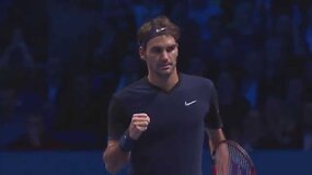 Rogerio Federerio meistri&scaron;kas ta&scaron;kas mače su Novaku Džokovičiumi