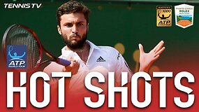 Įspūdingas Gilles Simono ta&scaron;kas mače su Novaku Džokovičiumi