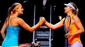 &bdquo;Porsche Tennis Grand Prix&ldquo; pusfinalyje M.&Scaron;arapova pralaimėjo K.Mladenovič