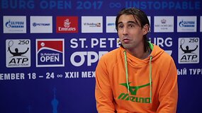 Marcos Baghdatis apie pergalę pirmame Sankt Peterburgo turnyro rate