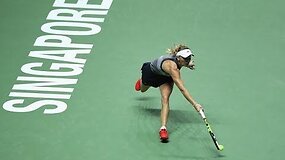 Caroline&rsquo;a Wozniacki pateko į &bdquo;WTA Finals&ldquo; finalą Singapūre