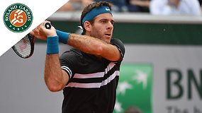 Juanas Martinas del Potro pateko į „Roland Garros“ ketvirtfinalį