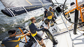 Likus dienai iki regatos „AF Offshore Race“ lietuvių „Ambersail 2“ komanda treniravosi Stokholmo archipelage