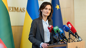 Seimo pirmininkė po susitikimo su Lietuvos savivaldybių merais