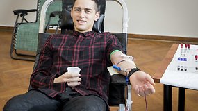 Donatas Montvydas tapo kraujo donoru