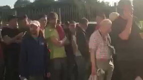 Žiūrovų eilė prie&scaron; &bdquo;Sūduvos&ldquo; rungtynes Marijampolėje