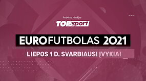 &bdquo;Eurofutbolas 2021&ldquo;: liepos 1 d. svarbiausi įvykiai